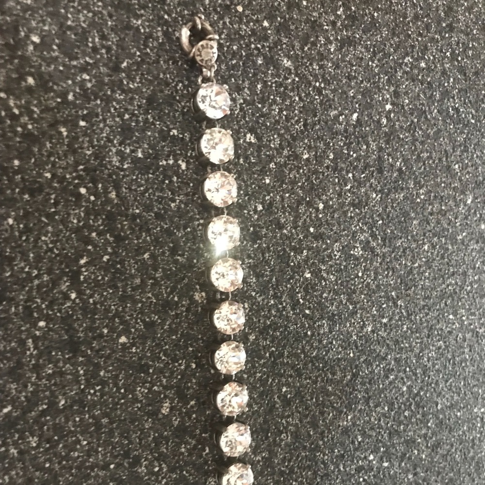 J Crew Stone Silver time bracelet